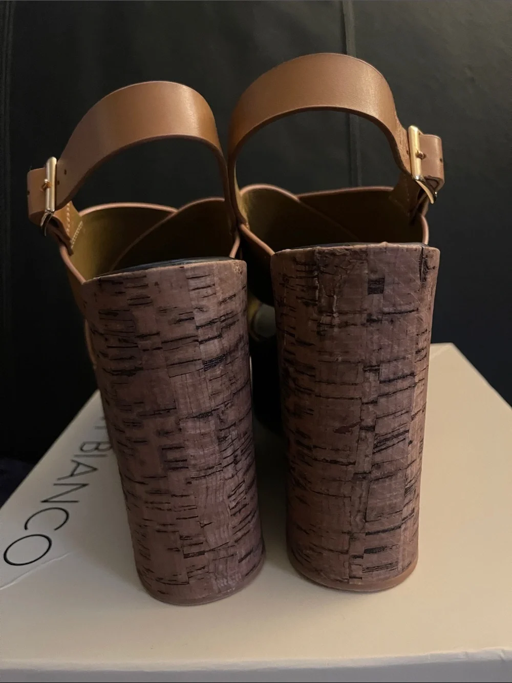 Tony Bianco Vogue Women’s Platform Wedge Slingback Sandal Tan Como NWB
